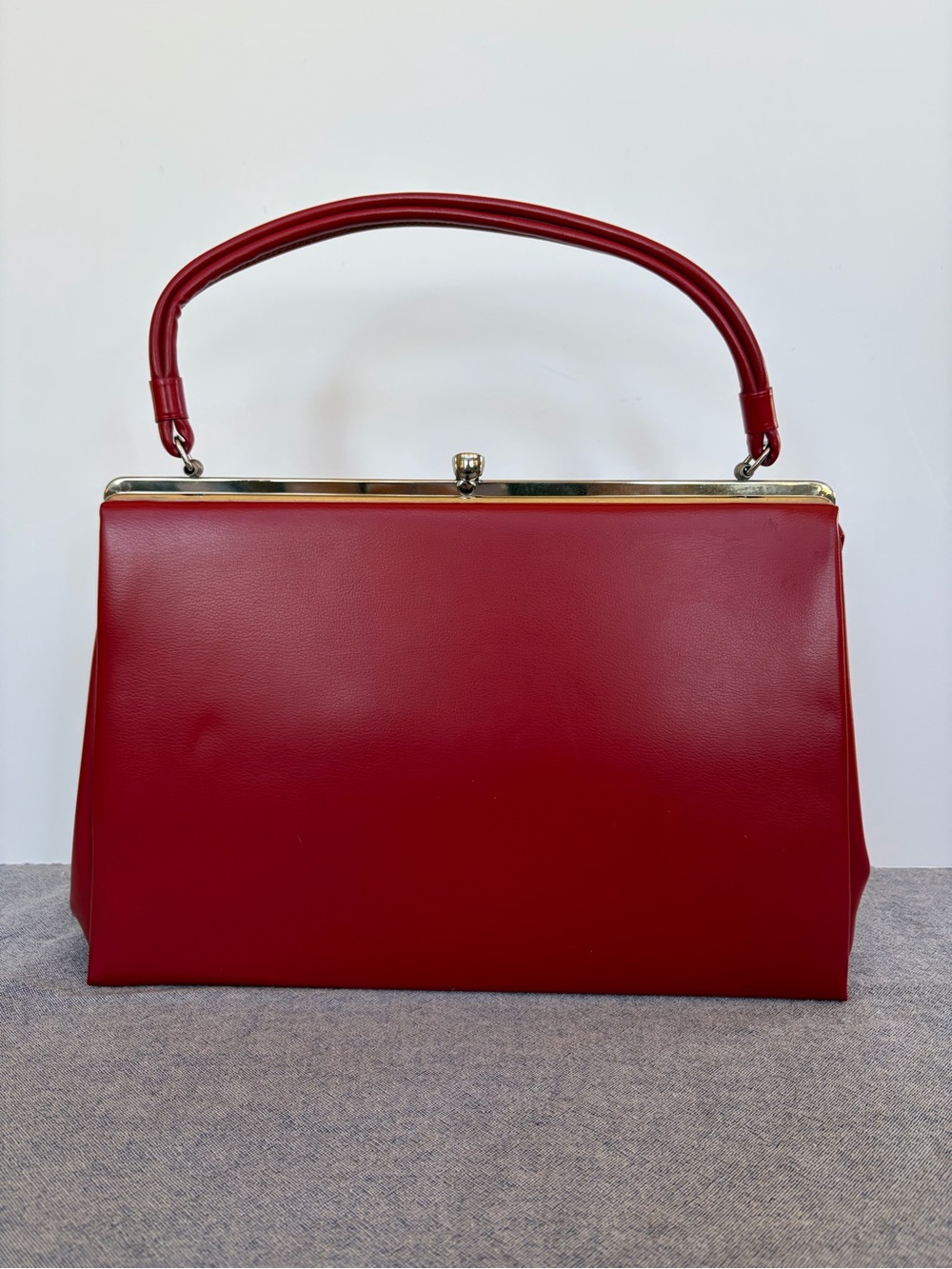 Vintage 1905’s Classic Red Top-Handle Women's Bag